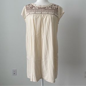 Xhilaration Cream Short Sleeve Dress Size Large Women’s
